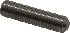 Value Collection - 1/4-28 UNF, 1" OAL, Cup Point Set Screw - Grade 18-8 Stainless Steel, 1/8" Key - Industrial Tool & Supply