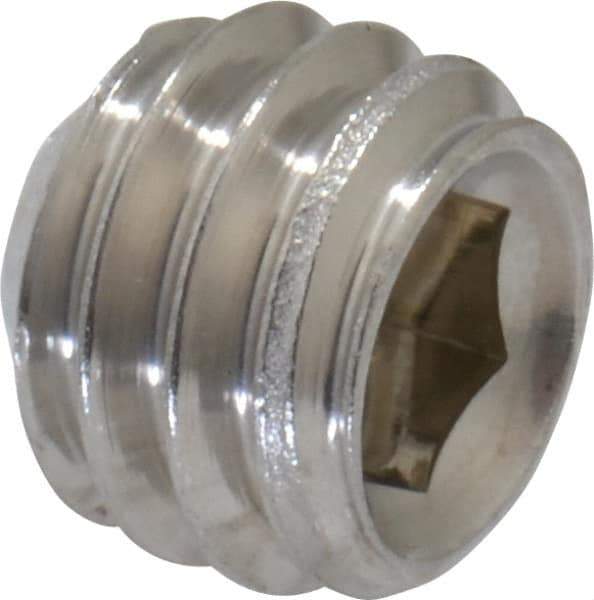 Value Collection - 5/16-18 UNC, 1/4" OAL, Cup Point Set Screw - Grade 18-8 Stainless Steel, 3/32" Key - Industrial Tool & Supply