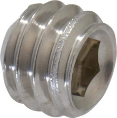 Value Collection - 5/16-18 UNC, 1/4" OAL, Cup Point Set Screw - Grade 18-8 Stainless Steel, 3/32" Key - Industrial Tool & Supply
