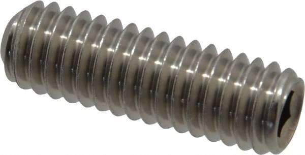 Value Collection - 5/16-18 UNC, 1" OAL, Cup Point Set Screw - Grade 18-8 Stainless Steel, 3/32" Key - Industrial Tool & Supply