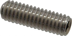 Value Collection - 5/16-18 UNC, 1" OAL, Cup Point Set Screw - Grade 18-8 Stainless Steel, 3/32" Key - Industrial Tool & Supply