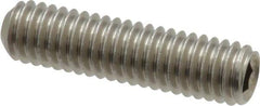 Value Collection - 5/16-18 UNC, 1-1/4" OAL, Cup Point Set Screw - Grade 18-8 Stainless Steel, 3/32" Key - Industrial Tool & Supply
