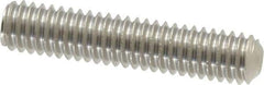 Value Collection - 5/16-18 UNC, 1-1/2" OAL, Cup Point Set Screw - Grade 18-8 Stainless Steel, 3/32" Key - Industrial Tool & Supply