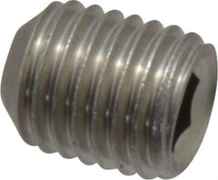 Value Collection - 5/16-24 UNF, 3/8" OAL, Cup Point Set Screw - Grade 18-8 Stainless Steel, 5/32" Key - Industrial Tool & Supply