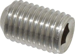 Value Collection - 5/16-24 UNF, 1/2" OAL, Cup Point Set Screw - Grade 18-8 Stainless Steel, 5/32" Key - Industrial Tool & Supply