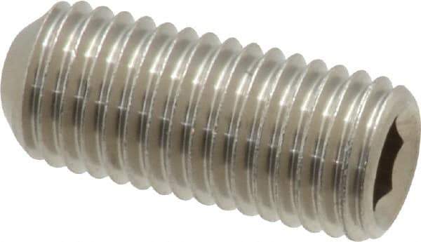 Value Collection - 5/16-24 UNF, 3/4" OAL, Cup Point Set Screw - Grade 18-8 Stainless Steel, 5/32" Key - Industrial Tool & Supply