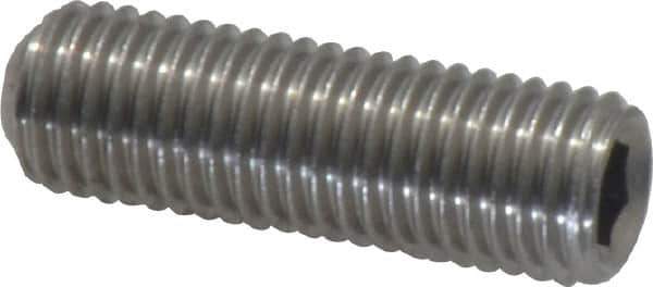 Value Collection - 5/16-24 UNF, 1" OAL, Cup Point Set Screw - Grade 18-8 Stainless Steel, 5/32" Key - Industrial Tool & Supply