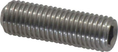 Value Collection - 5/16-24 UNF, 1" OAL, Cup Point Set Screw - Grade 18-8 Stainless Steel, 5/32" Key - Industrial Tool & Supply