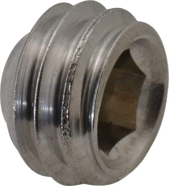 Value Collection - 3/8-16 UNC, 1/4" OAL, Cup Point Set Screw - Grade 18-8 Stainless Steel, 3/16" Key - Industrial Tool & Supply