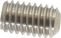 Value Collection - 3/8-16 UNC, 5/8" OAL, Cup Point Set Screw - Grade 18-8 Stainless Steel, 3/16" Key - Industrial Tool & Supply