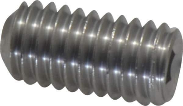 Value Collection - 3/8-16 UNC, 3/4" OAL, Cup Point Set Screw - Grade 18-8 Stainless Steel, 3/16" Key - Industrial Tool & Supply