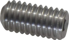 Value Collection - 3/8-16 UNC, 3/4" OAL, Cup Point Set Screw - Grade 18-8 Stainless Steel, 3/16" Key - Industrial Tool & Supply
