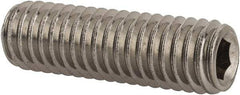 Value Collection - 3/8-16 UNC, 1-1/4" OAL, Cup Point Set Screw - Grade 18-8 Stainless Steel, 3/16" Key - Industrial Tool & Supply