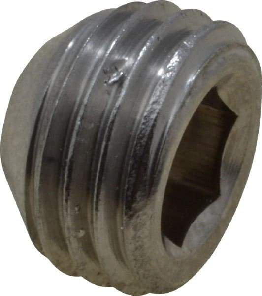 Value Collection - 3/8-24 UNF, 1/4" OAL, Cup Point Set Screw - Grade 18-8 Stainless Steel, 3/16" Key - Industrial Tool & Supply