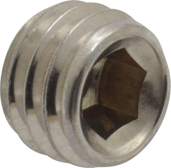 Value Collection - 1/2-13 UNC, 3/8" OAL, Cup Point Set Screw - Grade 18-8 Stainless Steel, 1/4" Key - Industrial Tool & Supply