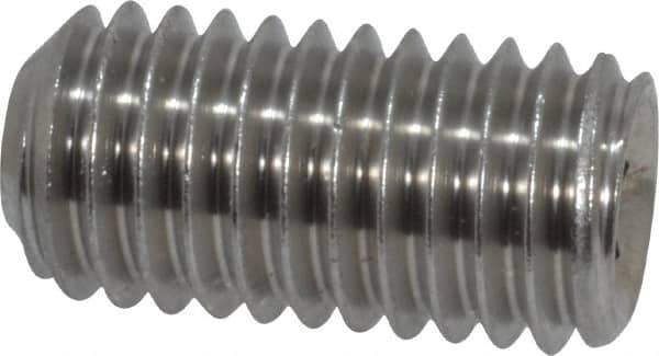 Value Collection - 1/2-13 UNC, 1" OAL, Cup Point Set Screw - Grade 18-8 Stainless Steel, 1/4" Key - Industrial Tool & Supply
