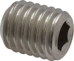 Value Collection - 5/8-11 UNC, 3/4" OAL, Cup Point Set Screw - Grade 18-8 Stainless Steel, 5/16" Key - Industrial Tool & Supply