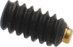 Made in USA - #6-32 UNC, 1/4" Length of Thread, Soft Tip Point Set Screw - Grade 8 Alloy Steel - Industrial Tool & Supply