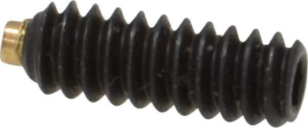 Made in USA - #6-32 UNC, 3/8" Length of Thread, Soft Tip Point Set Screw - Grade 8 Alloy Steel - Industrial Tool & Supply