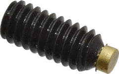 Made in USA - #8-32 UNC, 3/8" Length of Thread, Soft Tip Point Set Screw - Grade 8 Alloy Steel - Industrial Tool & Supply