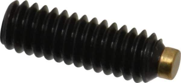Made in USA - #8-32 UNC, 1/2" Length of Thread, Soft Tip Point Set Screw - Grade 8 Alloy Steel - Industrial Tool & Supply
