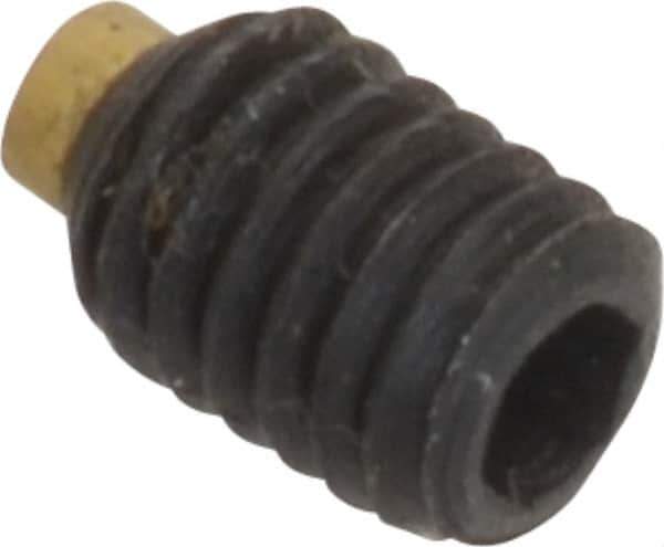 Made in USA - #10-32 UNF, 1/4" Length of Thread, Soft Tip Point Set Screw - Grade 8 Alloy Steel - Industrial Tool & Supply