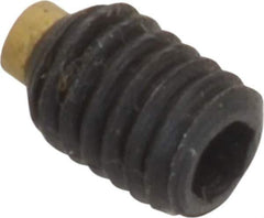 Made in USA - #10-32 UNF, 1/4" Length of Thread, Soft Tip Point Set Screw - Grade 8 Alloy Steel - Industrial Tool & Supply