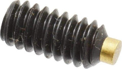 Made in USA - 1/4-20 UNC, 1/2" Length of Thread, Soft Tip Point Set Screw - Grade 8 Alloy Steel - Industrial Tool & Supply