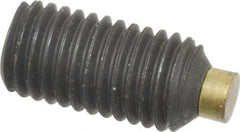 Made in USA - 1/4-28 UNF, 1/2" Length of Thread, Soft Tip Point Set Screw - Grade 8 Alloy Steel - Industrial Tool & Supply