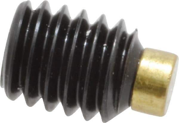 Made in USA - 5/16-18 UNC, 3/8" Length of Thread, Soft Tip Point Set Screw - Grade 8 Alloy Steel - Industrial Tool & Supply