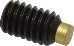 Made in USA - 5/16-18 UNC, 1/2" Length of Thread, Soft Tip Point Set Screw - Grade 8 Alloy Steel - Industrial Tool & Supply