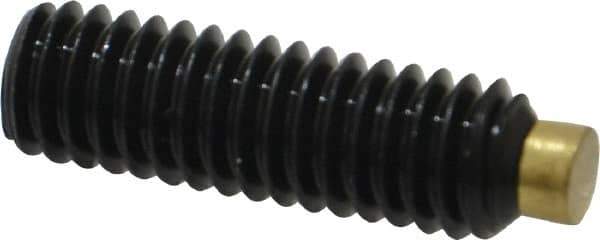 Made in USA - 5/16-18 UNC, 1" Length of Thread, Soft Tip Point Set Screw - Grade 8 Alloy Steel - Industrial Tool & Supply