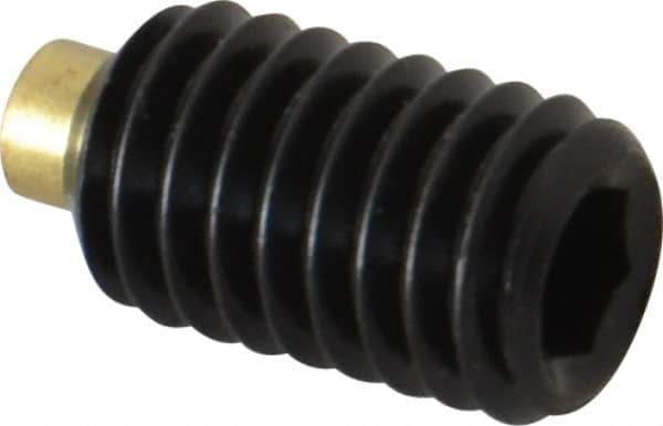 Made in USA - 3/8-16 UNC, 5/8" Length of Thread, Soft Tip Point Set Screw - Grade 8 Alloy Steel - Industrial Tool & Supply