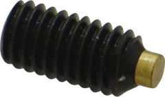 Made in USA - 3/8-16 UNC, 3/4" Length of Thread, Soft Tip Point Set Screw - Grade 8 Alloy Steel - Industrial Tool & Supply