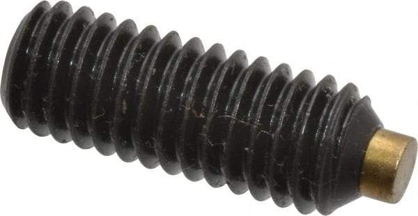 Made in USA - 3/8-16 UNC, 1" Length of Thread, Soft Tip Point Set Screw - Grade 8 Alloy Steel - Industrial Tool & Supply