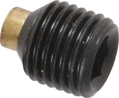 Made in USA - 3/8-24 UNF, 3/8" Length of Thread, Soft Tip Point Set Screw - Grade 8 Alloy Steel - Industrial Tool & Supply
