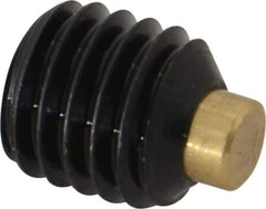 Made in USA - 1/2-13 UNC, 1/2" Length of Thread, Soft Tip Point Set Screw - Grade 8 Alloy Steel - Industrial Tool & Supply
