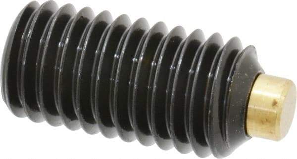 Made in USA - 1/2-13 UNC, 1" Length of Thread, Soft Tip Point Set Screw - Grade 8 Alloy Steel - Industrial Tool & Supply
