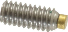 Made in USA - #8-32 UNC, 3/8" Length of Thread, Soft Tip Point Set Screw - Grade 18-8 Stainless Steel - Industrial Tool & Supply