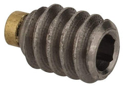 Made in USA - #10-24 UNC, 1/4" Length of Thread, Soft Tip Point Set Screw - Grade 18-8 Stainless Steel - Industrial Tool & Supply