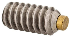Made in USA - #10-24 UNC, 3/8" Length of Thread, Soft Tip Point Set Screw - Grade 18-8 Stainless Steel - Industrial Tool & Supply