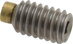 Made in USA - 5/16-18 UNC, 1/2" Length of Thread, Soft Tip Point Set Screw - Grade 18-8 Stainless Steel - Industrial Tool & Supply