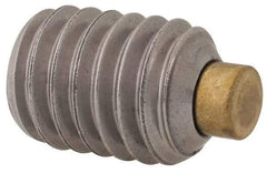Made in USA - 3/8-16 UNC, 1/2" Length of Thread, Soft Tip Point Set Screw - Grade 18-8 Stainless Steel - Industrial Tool & Supply