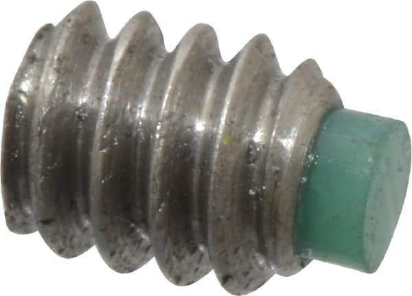 Made in USA - #4-40 UNC, 1/8" Length of Thread, Soft Tip Point Set Screw - Grade 18-8 Stainless Steel - Industrial Tool & Supply