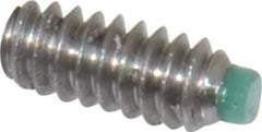 Made in USA - #4-40 UNC, 1/4" Length of Thread, Soft Tip Point Set Screw - Grade 18-8 Stainless Steel - Industrial Tool & Supply