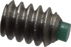 Made in USA - #6-32 UNC, 3/16" Length of Thread, Soft Tip Point Set Screw - Grade 18-8 Stainless Steel - Industrial Tool & Supply