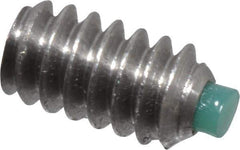 Made in USA - #6-32 UNC, 1/4" Length of Thread, Soft Tip Point Set Screw - Grade 18-8 Stainless Steel - Industrial Tool & Supply