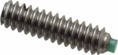 Made in USA - #6-32 UNC, 1/2" Length of Thread, Soft Tip Point Set Screw - Grade 18-8 Stainless Steel - Industrial Tool & Supply