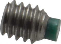Made in USA - #8-32 UNC, 3/16" Length of Thread, Soft Tip Point Set Screw - Grade 18-8 Stainless Steel - Industrial Tool & Supply
