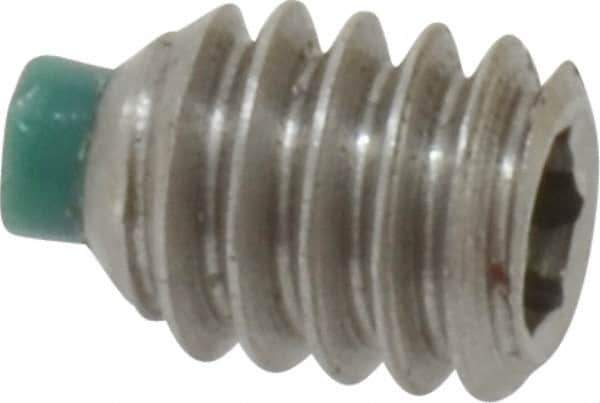 Made in USA - 1/4-20 UNC, 5/16" Length of Thread, Soft Tip Point Set Screw - Grade 18-8 Stainless Steel - Industrial Tool & Supply